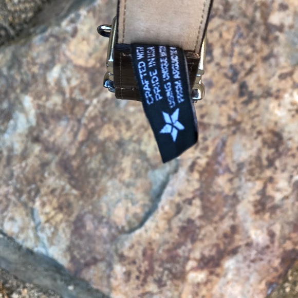 VTG Brighton 🇺🇸 Leather Belt USA Made, Size S/28 - Picture 7 of 7